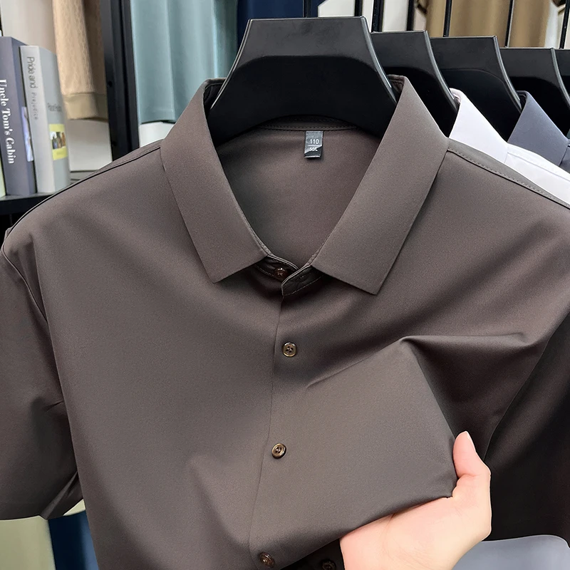 Mens Formal Look - 2026 Heren Formele Korte Mouw Overhemd
