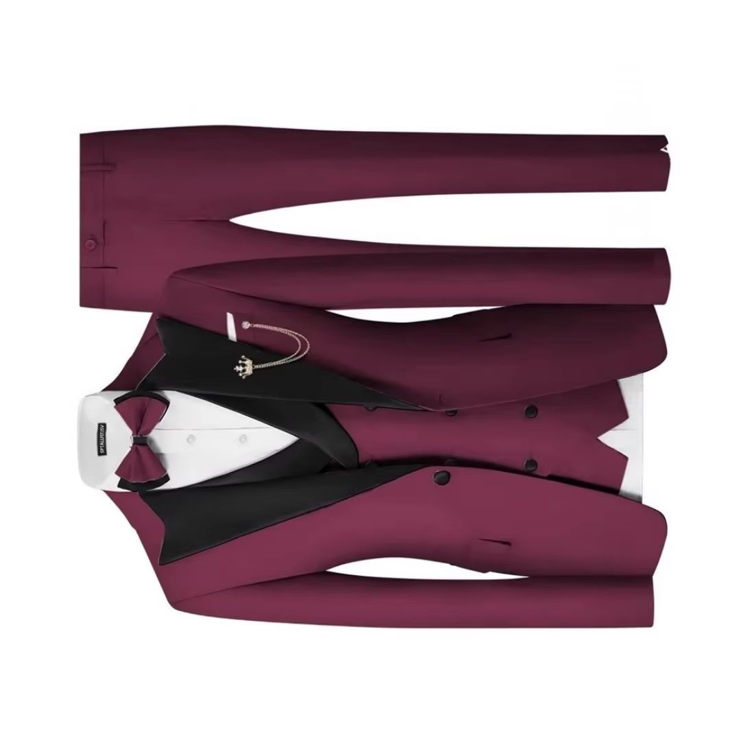 Men'S Formal Dinner Wear - Heren Slim Fit 3-delig Smokingpak Dubbel