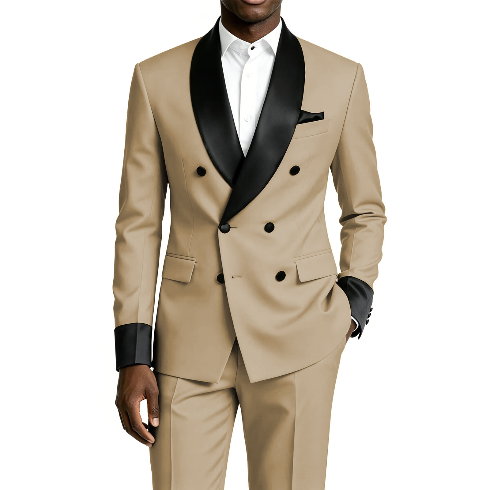 Men'S Formal Dinner Wear - Heren smokingpak 2-delig, slim fit, shawl