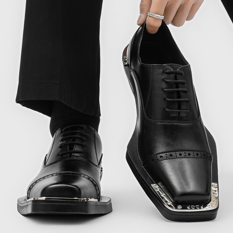 Mens Formal Look - Herenleren schoenen - Britse stijl formele
