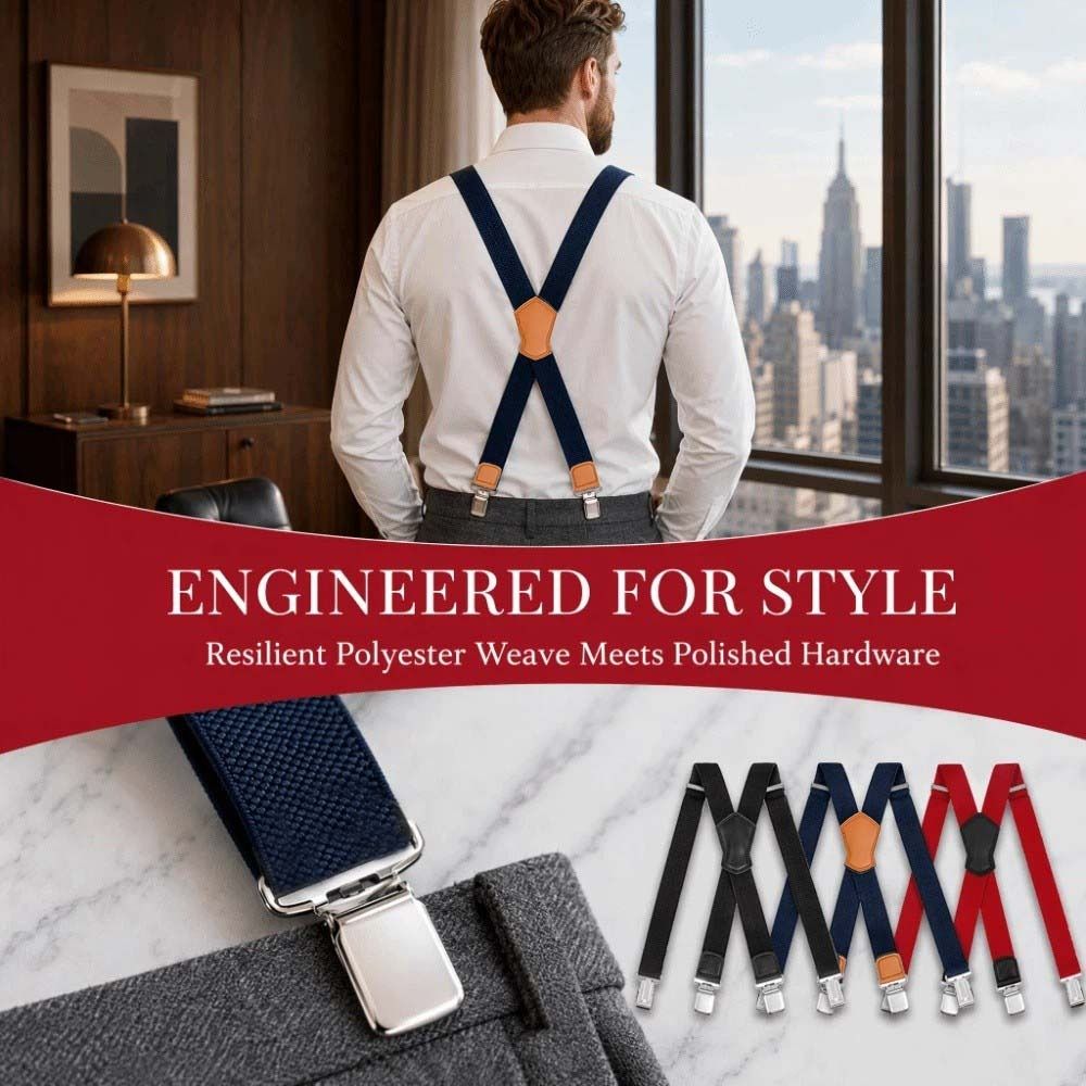 Suspender Clip Formal - Nieuwe elastische, stevige bretels, verstelbaar, ademend