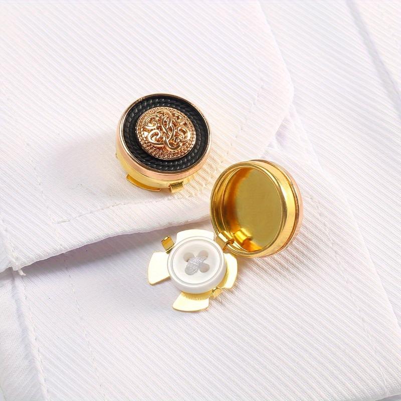 Men'S Holiday Formal Wear - 2-pack vintage metalen overhemdknop-afdekking manchetknopen heren
