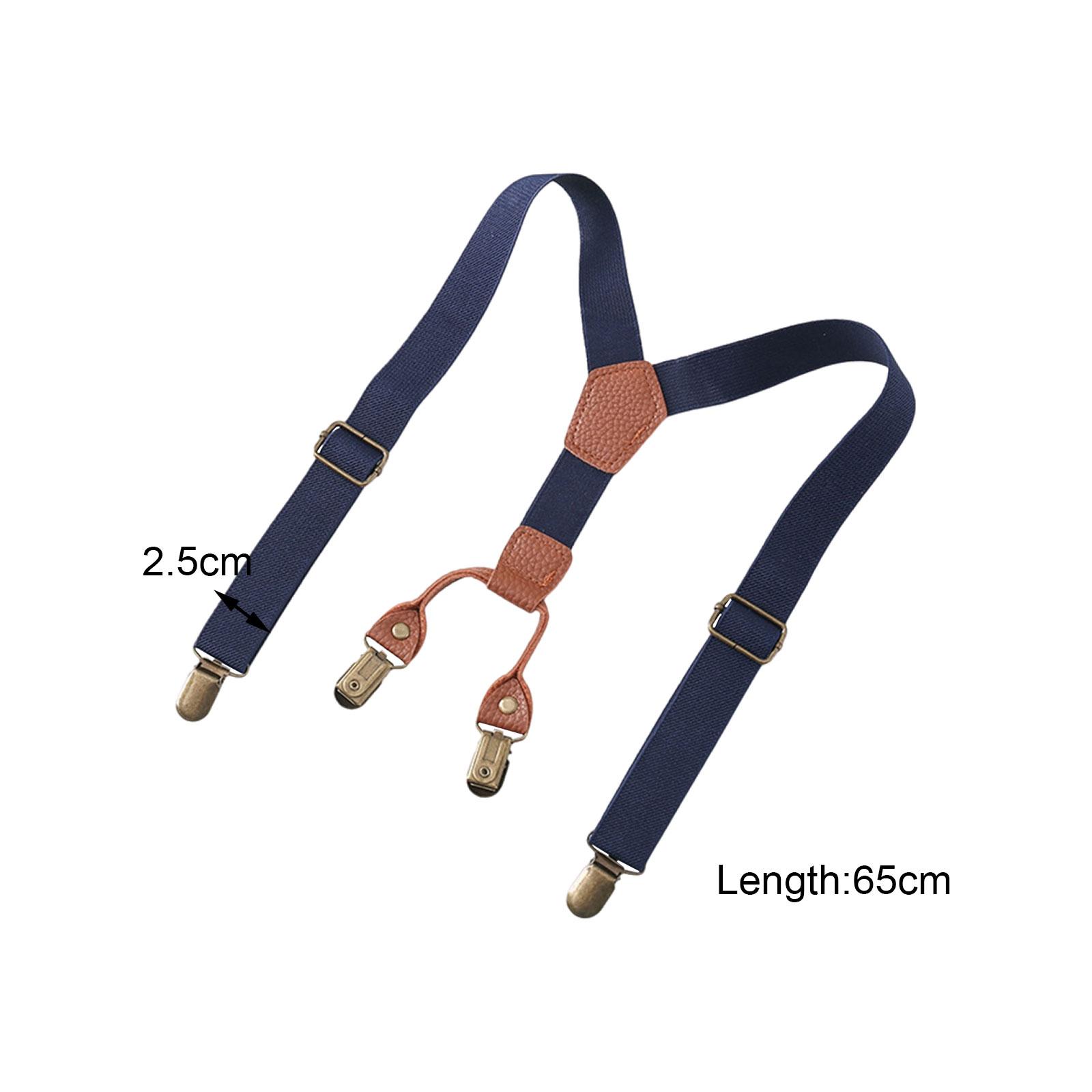 Suspender Clip Formal - Jongens Bretels Effen Kleur Heavy Duty