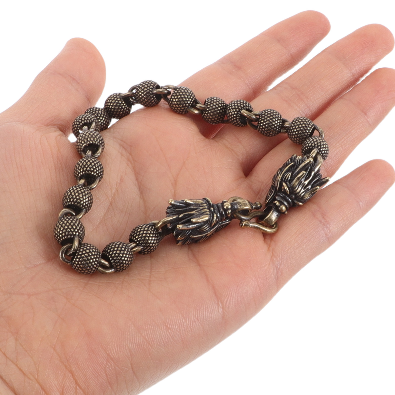 Men'S Formal Wear Jewelry - Koperen Drakenkop Armband Vintage Handgemaakt Geknoopte
