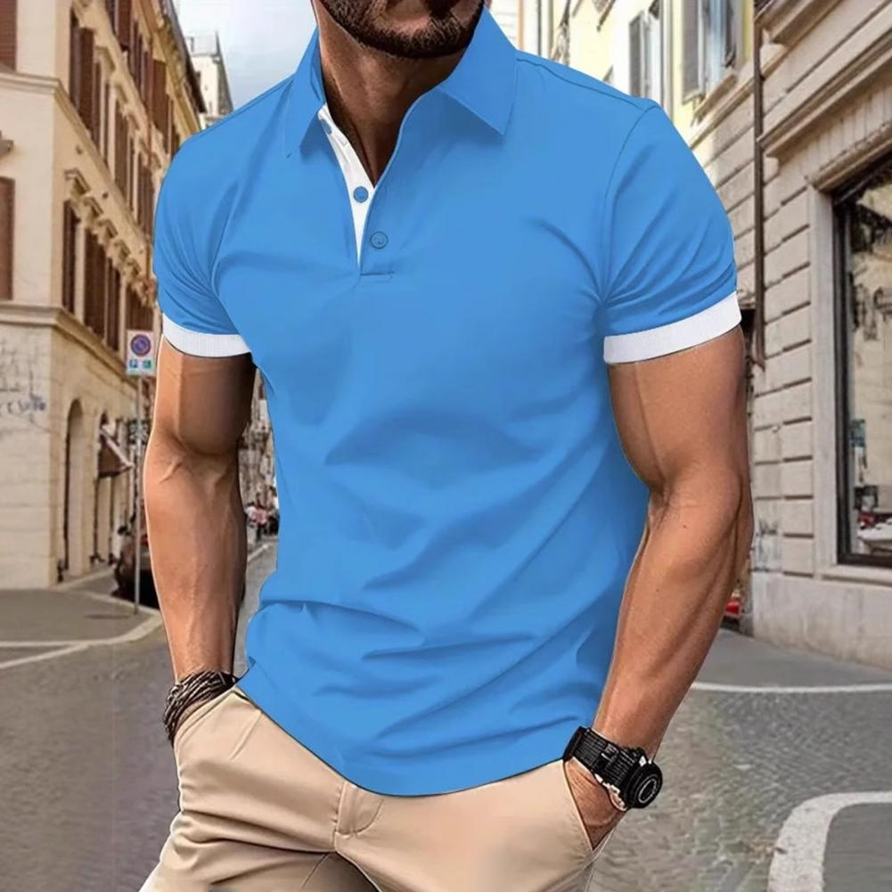 Men'S Polo Formal Wear - Heren tops met revers, korte mouwen,