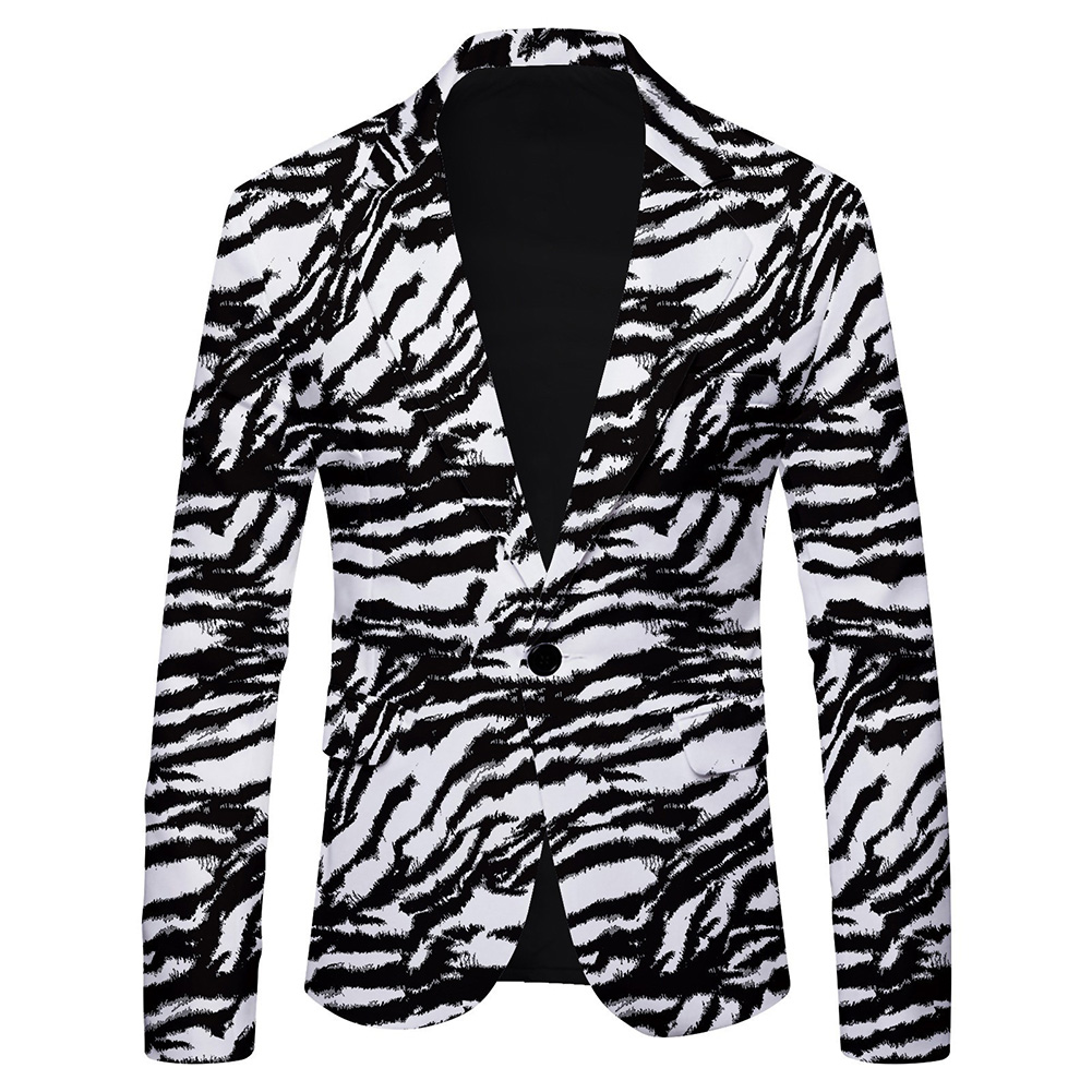 Modieuze herenblazer met print - Mens Formal Look recensie en prijs