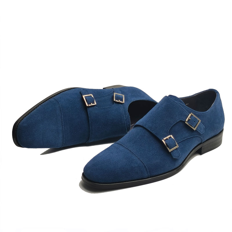 Modieuze blauwe leren herensch - Formal Upper Wear Men recensie en prijs