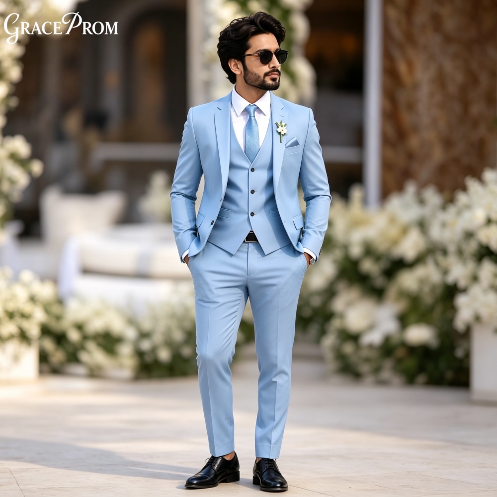 Elegant Licht Hemelsblauw 3-de - Men'S Formal Evening Wear recensie en prijs