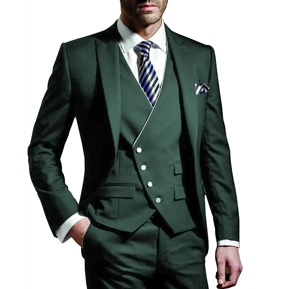 Herenpak Legergroen 3-delig Br - Men'S Formal Evening Wear recensie en prijs