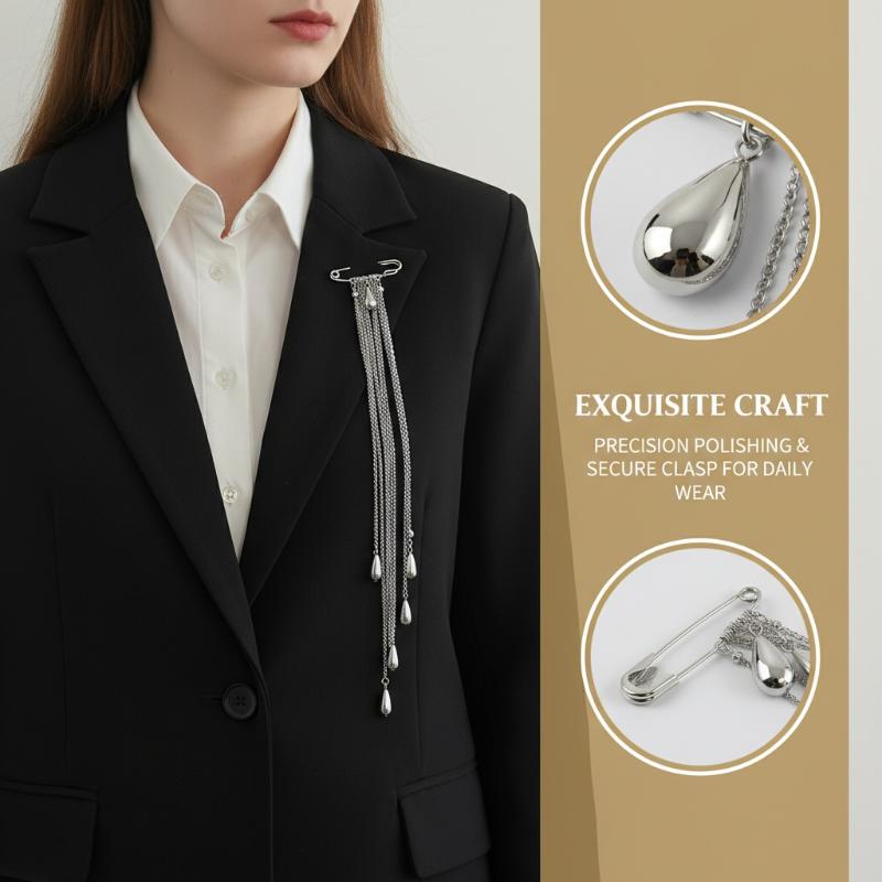 Elegante waterdruppel-broche m - Mens Formal Look recensie en prijs