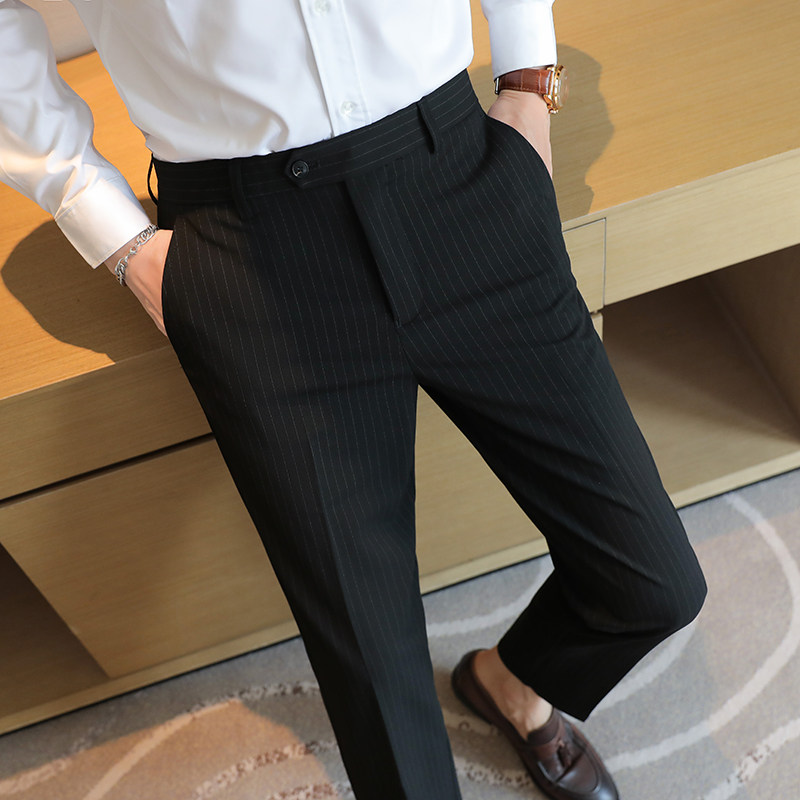 Premium gestreepte herenbroek  - Men'S Urban Formal Wear recensie en prijs